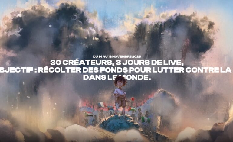 La deuxième édition du marathon caritatif Stream for humanity collecter des fonds contre la malnutrition et la précarité alimentaire.